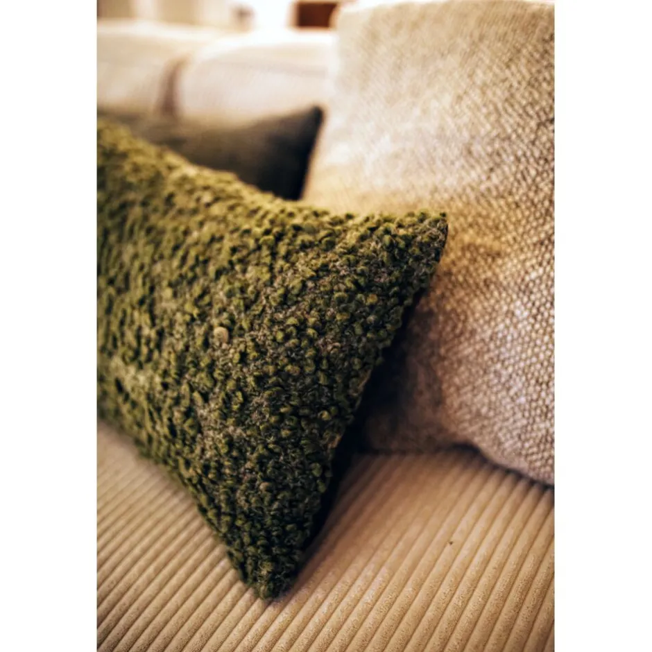 Pomax Coussins-ZAZOU - coussin - bouclé / laine - L 50 x W 30 cm - vert pâle