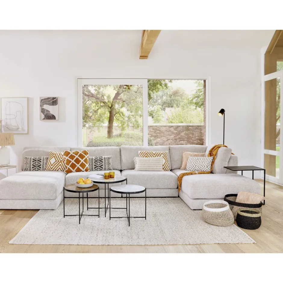 Pomax Concepts Modulaires-ZELLIX - dessus de table - zelliges marocaines - DIA 45 x H 2 cm - blanc